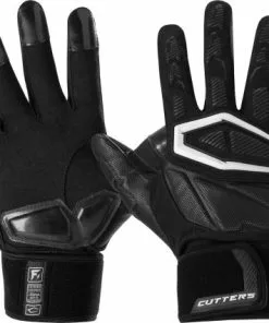 Cutters Force 4.0 Lineman Adult Football Gloves Black