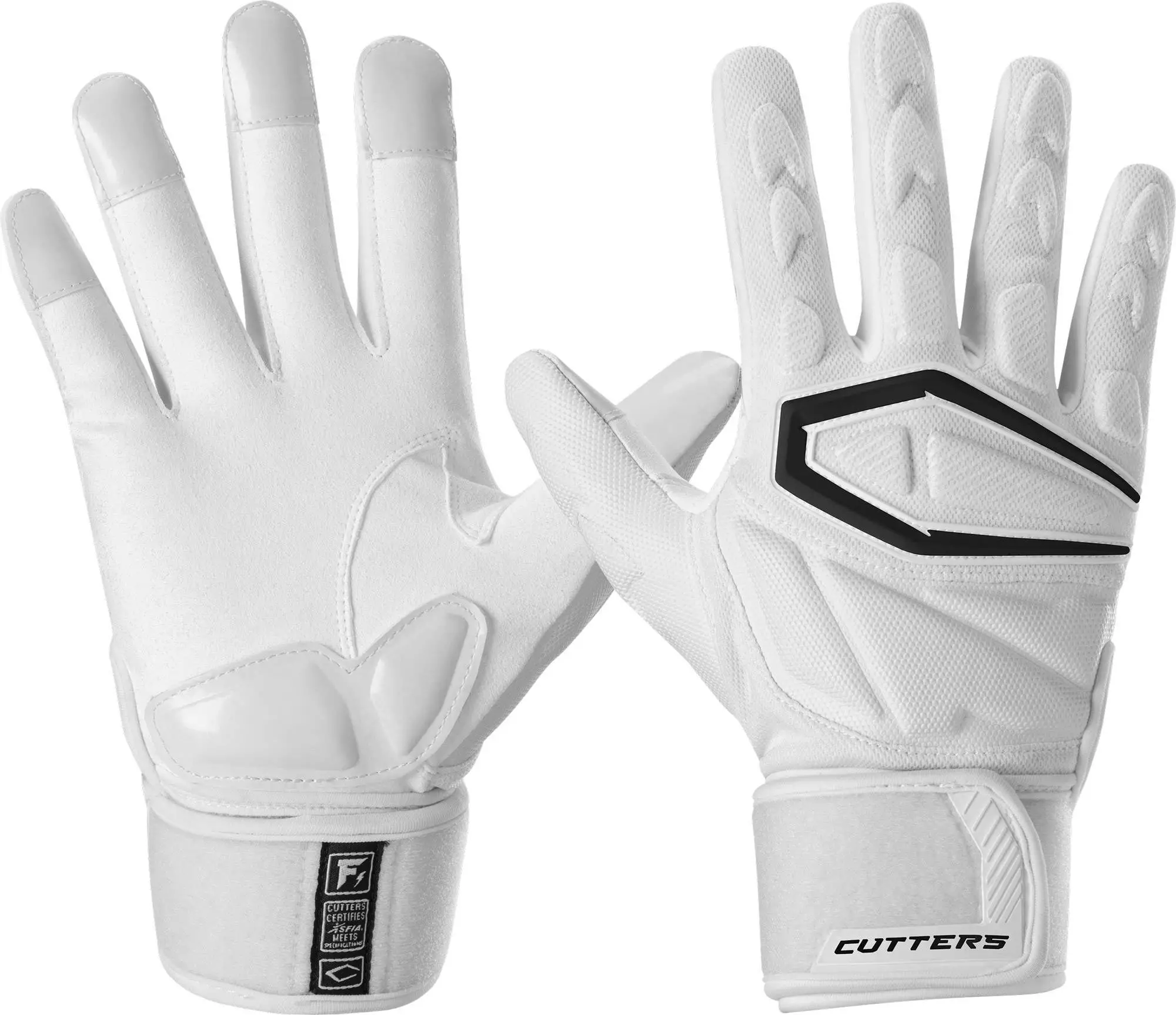 Cutters Force 4.0 Lineman Adult Football Gloves Black 3 Cutters Force 4.0 Lineman Adult Football Gloves Black - Image 3