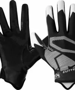 Cutters Rev 4.0 Youth Football Receiver Gloves Black