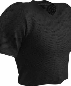Champro Polyester Youth/Adult Porthole Mesh Custom Practice Football Jersey Black -Deals football Store 1213 fj2 c black mainProductImage FullSize