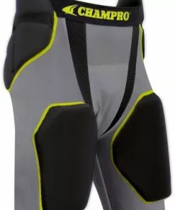Champro Man-Up TRI-FLEX Youth 5 Pad Integrated Football Girdle Black/Charcoal