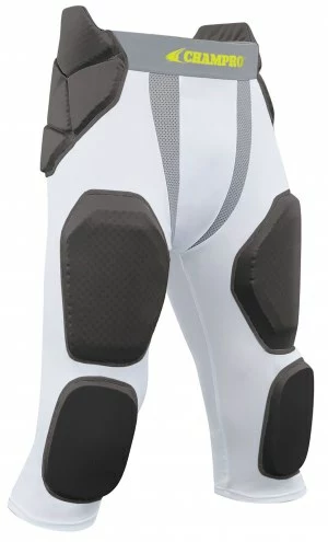 Champro Man-Up TRI-FLEX Youth 7 Pad Integrated Football Girdle White 1 Champro Man-Up TRI-FLEX Youth 7 Pad Integrated Football Girdle White