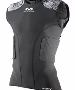 McDavid HexPad Sleeveless 5-Pad Youth Padded Football Shirt Black