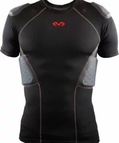 McDavid Rival Pro 5-Pad Youth Integrated Football Shirt Black