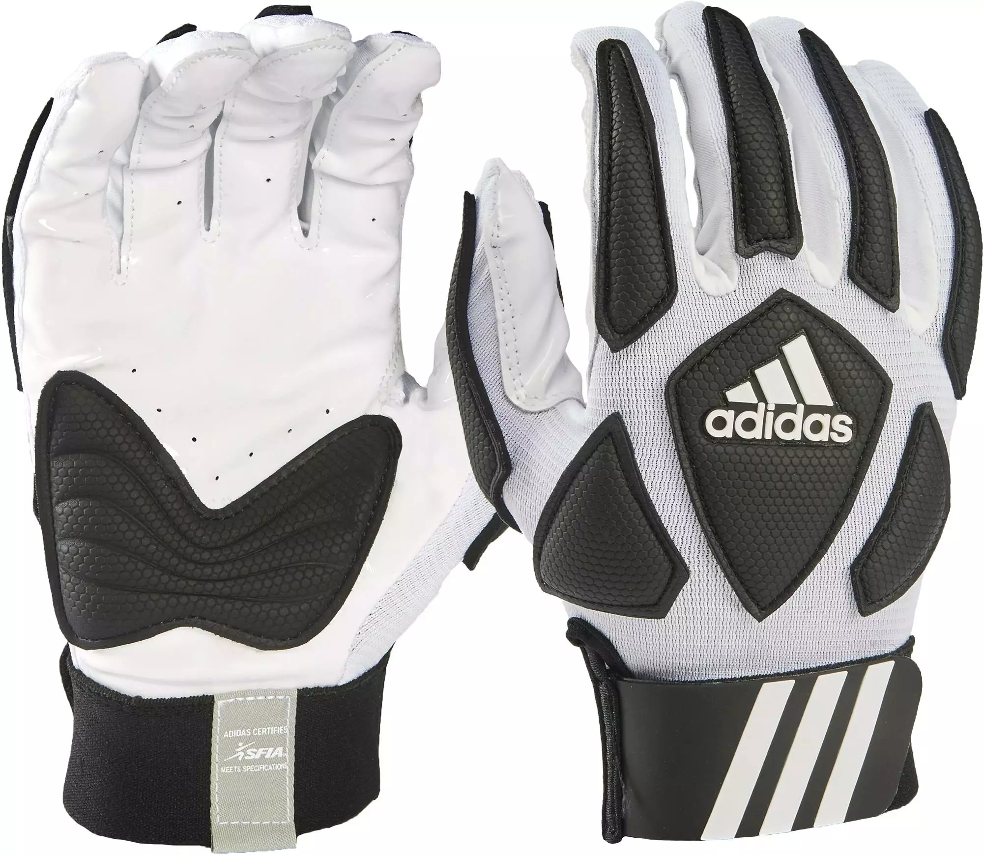 adidas Youth Scorch Destroy 2 Football Lineman Gloves White/Black 3 adidas Youth Scorch Destroy 2 Football Lineman Gloves White/Black - Image 3
