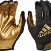 adidas adizero 5-Star 11 Adult Football Receiver Gloves White/Metallic Gold