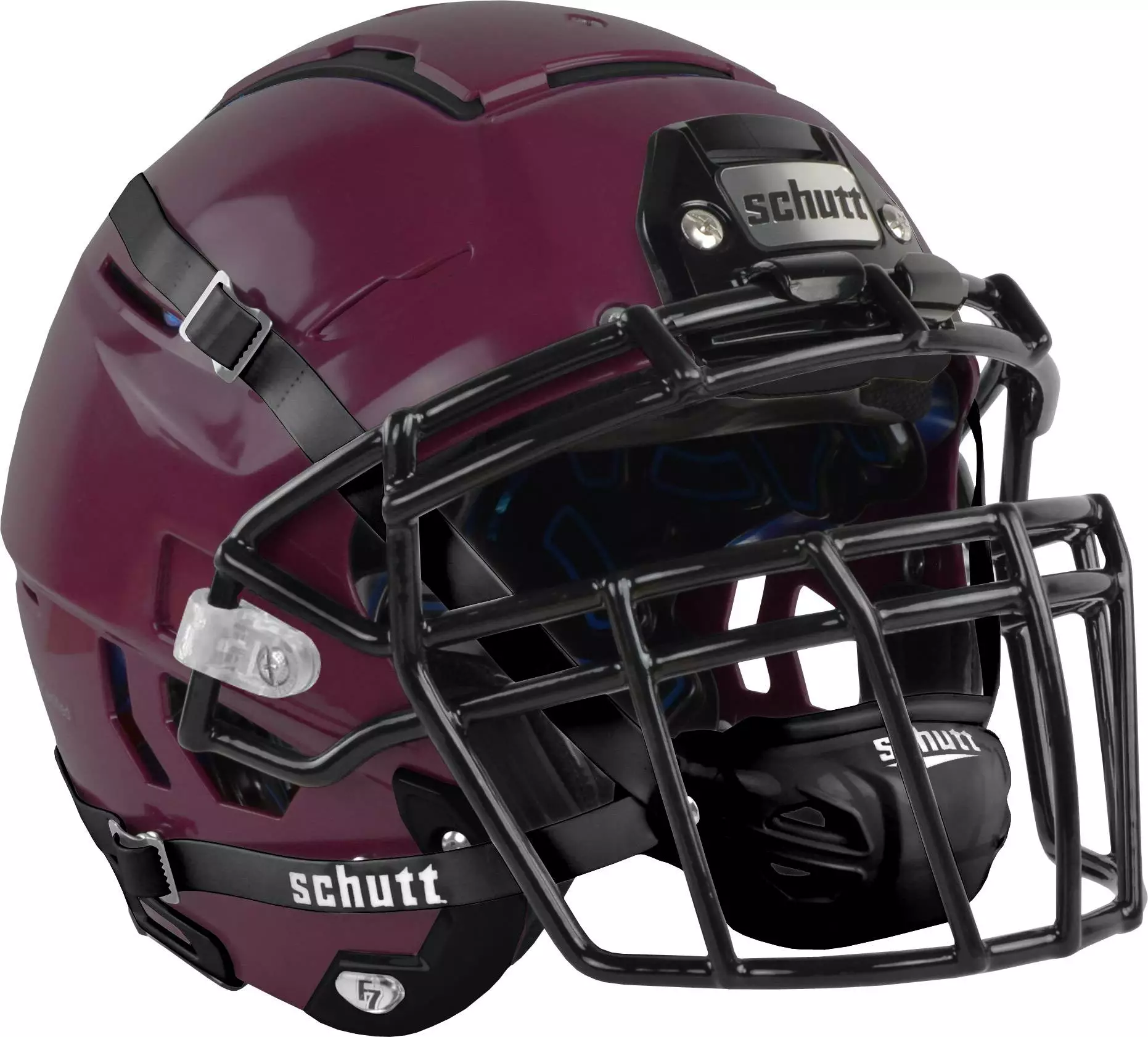 Schutt F7 VTD Adult Football Helmet - Sports Unlimited Maroon 9 Schutt F7 VTD Adult Football Helmet - Sports Unlimited Maroon - Image 9