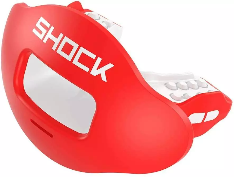 Shock Doctor Max AirFlow 2.0 Chrome Lip Guard Red/White 3 Shock Doctor Max AirFlow 2.0 Chrome Lip Guard Red/White - Image 3