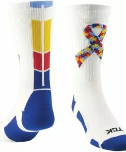 Deals football Store 19 Twin City Autism Ribbon Crew Socks Multi