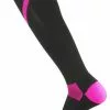 Twin City Breast Cancer Awareness Over-Calf Socks Black/Hot Pink