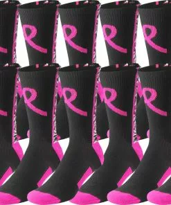 Twin City Digital Camo Breast Cancer Awareness Crew Socks Black/Hot Pink -Deals football Store 411 ldbcc blackhotpink12pack m mainProductImage FullSize