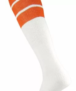 Twin City 16" 3-Stripe Athletic Tube Socks - Size Small Black Stripes -Deals football Store 411 tcspy orangestripes mainProductImage FullSize