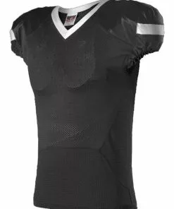 Alleson Youth/Adult Pro Flex Cut Belt Length Custom Football Jersey White/Navy -Deals football Store 429 754 c blackwhite mainProductImage FullSize