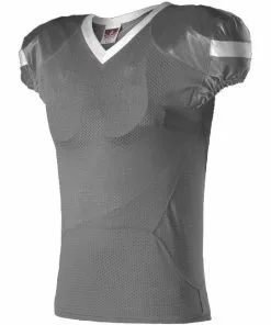 Alleson Youth/Adult Pro Flex Cut Belt Length Custom Football Jersey White/Navy -Deals football Store 429 754 c charcoalwhite mainProductImage FullSize