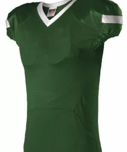 Alleson Youth/Adult Pro Flex Cut Belt Length Custom Football Jersey White/Navy -Deals football Store 429 754 c darkgreenwhite mainProductImage FullSize