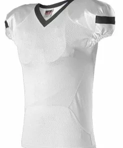 Alleson Youth/Adult Pro Flex Cut Belt Length Custom Football Jersey White/Navy -Deals football Store 429 754 c whiteblack mainProductImage FullSize