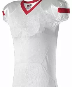 Alleson Youth/Adult Pro Flex Cut Belt Length Custom Football Jersey White/Navy -Deals football Store 429 754 c whitescarlet mainProductImage FullSize