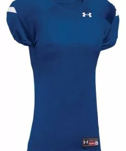 Under Armour Encounter Youth Custom Football Jersey White/Navy -Deals football Store 429 ufj165y royalwhite mainProductImage FullSize