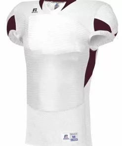 Russell Adult Waist Length Custom Football Jersey White/Red -Deals football Store 43 s81xcm c whitemaroon mainProductImage FullSize
