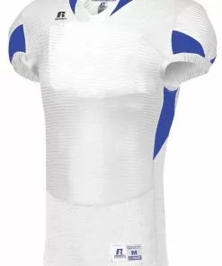 Russell Adult Waist Length Custom Football Jersey White/Red -Deals football Store 43 s81xcm c whiteroyal mainProductImage FullSize
