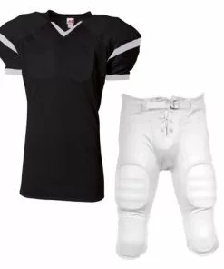 Deals football Store 30 A4 Rollout Youth/Adult Custom Football Uniform with Integrated Football Pants White/Red