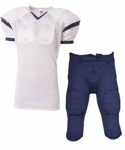 A4 Rollout Youth/Adult Custom Football Uniform with Integrated Football Pants White/Red -Deals football Store 488 n4265 su fpdn whitenavy mainProductImage FullSize