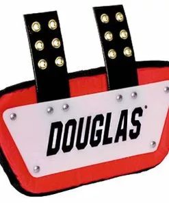 Douglas Custom Pro CP Series Removable Football Back Plate - 6 Inch White/Royal -Deals football Store 628 acbp6 whitered mainProductImage FullSize