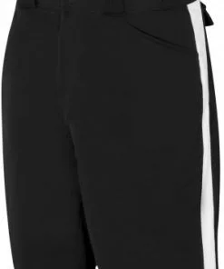 Adams Football Officials Shorts - Black / White Stripe Black/White