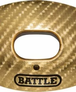 Battle Sports Oxygen Carbon Chrome Lip Protector Mouthguard Gold