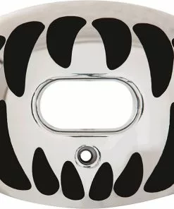 Battle Sports Oxygen Predator Chrome Lip Protector Mouthguard White/Black -Deals football Store 897 3mg0000 silverblack mainProductImage FullSize