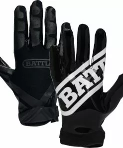 Battle Sports Double Threat Adult Receiver Gloves White