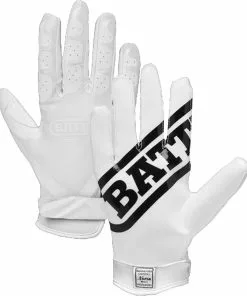 Battle Sports Double Threat Adult Receiver Gloves White -Deals football Store 897 doublethreat adult white l mainProductImage FullSize
