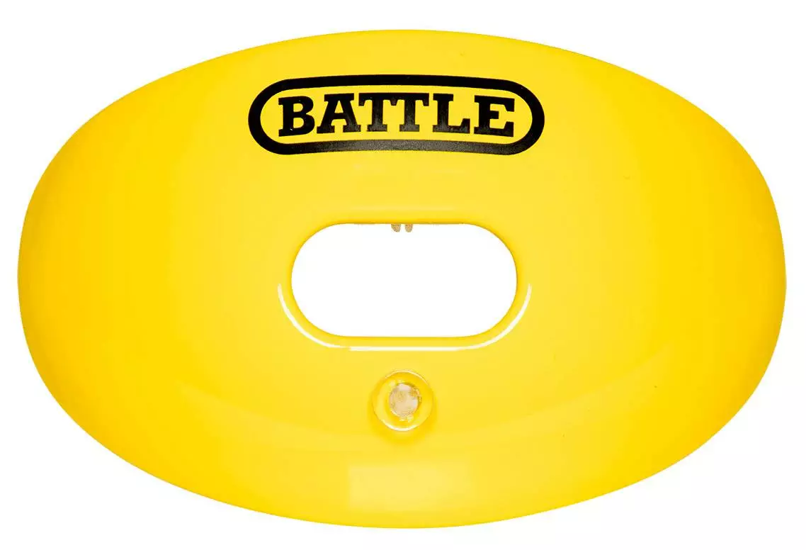Battle Sports Oxygen Chrome Lip Protector Mouthguard Yellow 5 Battle Sports Oxygen Chrome Lip Protector Mouthguard Yellow - Image 5