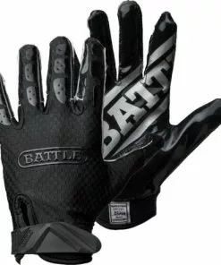 Battle Sports Triple Threat Adult Receiver Gloves Black