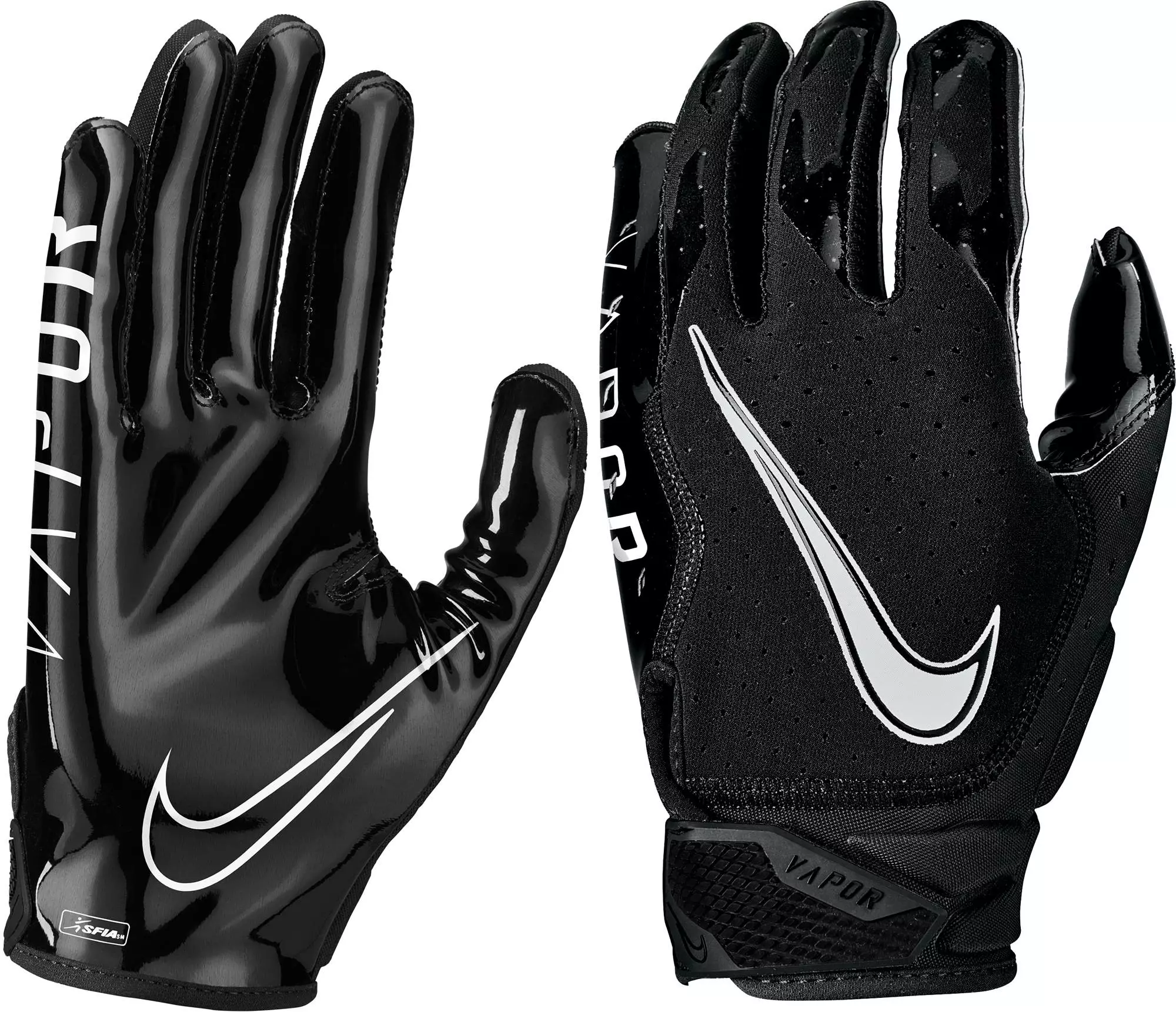 Nike Vapor Jet 6.0 Youth Football Gloves - Re-Packaged White/Black 2 Nike Vapor Jet 6.0 Youth Football Gloves - Re-Packaged White/Black - Image 2