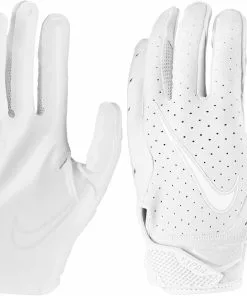 Nike Vapor Jet 6.0 Youth Football Gloves Navy/White -Deals football Store 966 n1000606 whiteplatinum l mainProductImage FullSize