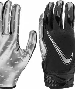 Nike Vapor Jet 6.0 - Electric Varsity Adult Football Gloves Black/Silver
