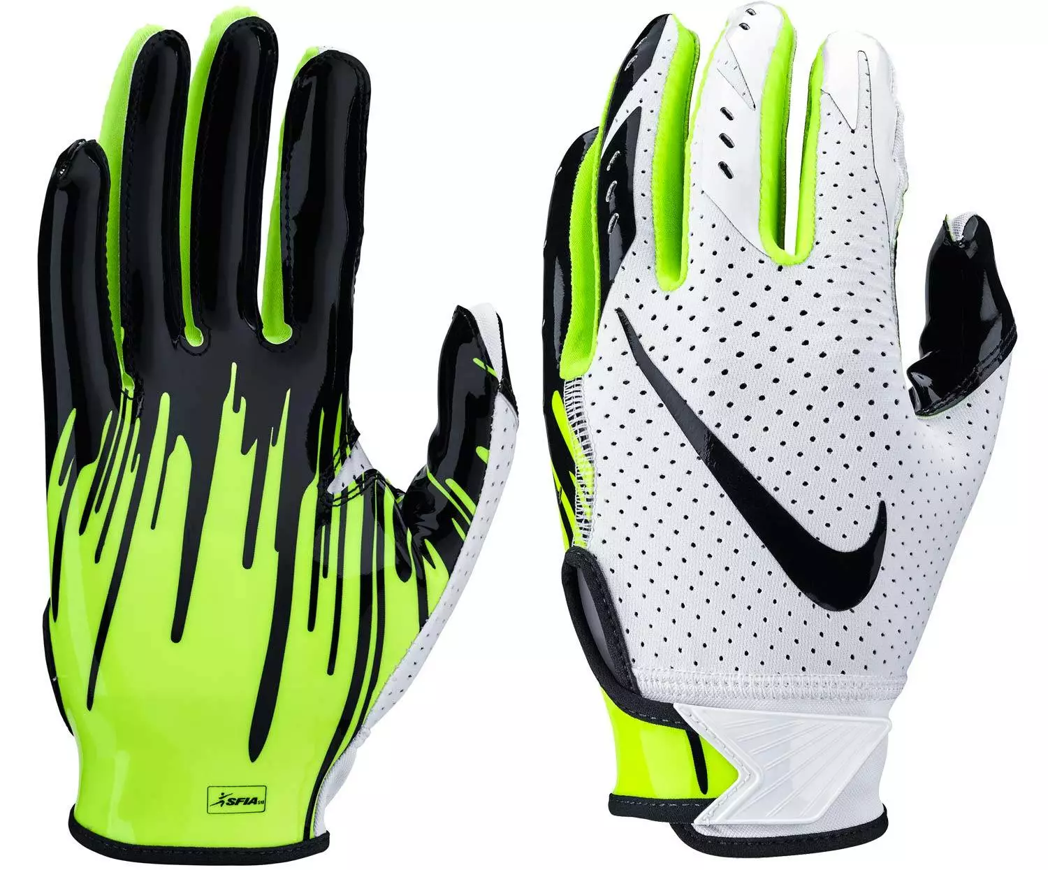 Nike Youth Vapor Jet 5.0 Football Gloves Olive/Olive/Chrome 2 Nike Youth Vapor Jet 5.0 Football Gloves Olive/Olive/Chrome - Image 2