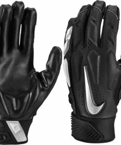 Nike D-Tack 6.0 Adult Football Lineman Gloves Navy/White/Chrome