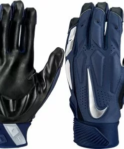 Nike D-Tack 6.0 Adult Football Lineman Gloves Navy/White/Chrome -Deals football Store 966 nfg21 navywhitechrome l mainProductImage FullSize