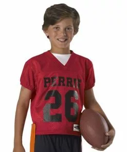Alleson Hero Youth Custom Flag Football Jersey with Flags Charcoal