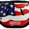 Battle American Flag 2.0 Chrome Adult Football Back Plate - Red/White/Blue