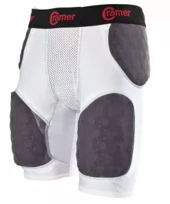 Cramer Thunder 5 Pad Adult Integrated Football Girdle - Hard Thigh Pads White