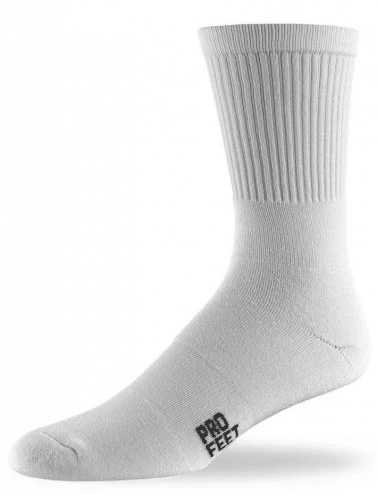 Pro Feet Men's White Cotton Crew Socks - 10 Pair Pack 1 Pro Feet Men's White Cotton Crew Socks - 10 Pair Pack