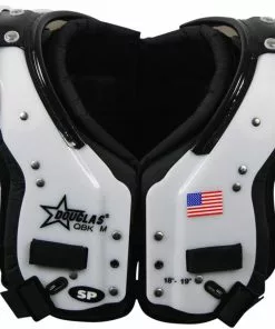 Douglas SP QBK Adult Football Shoulder Pads - QB / WR / DB White/Black