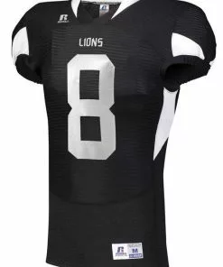 Russell Adult Waist Length Custom Football Jersey White/Red