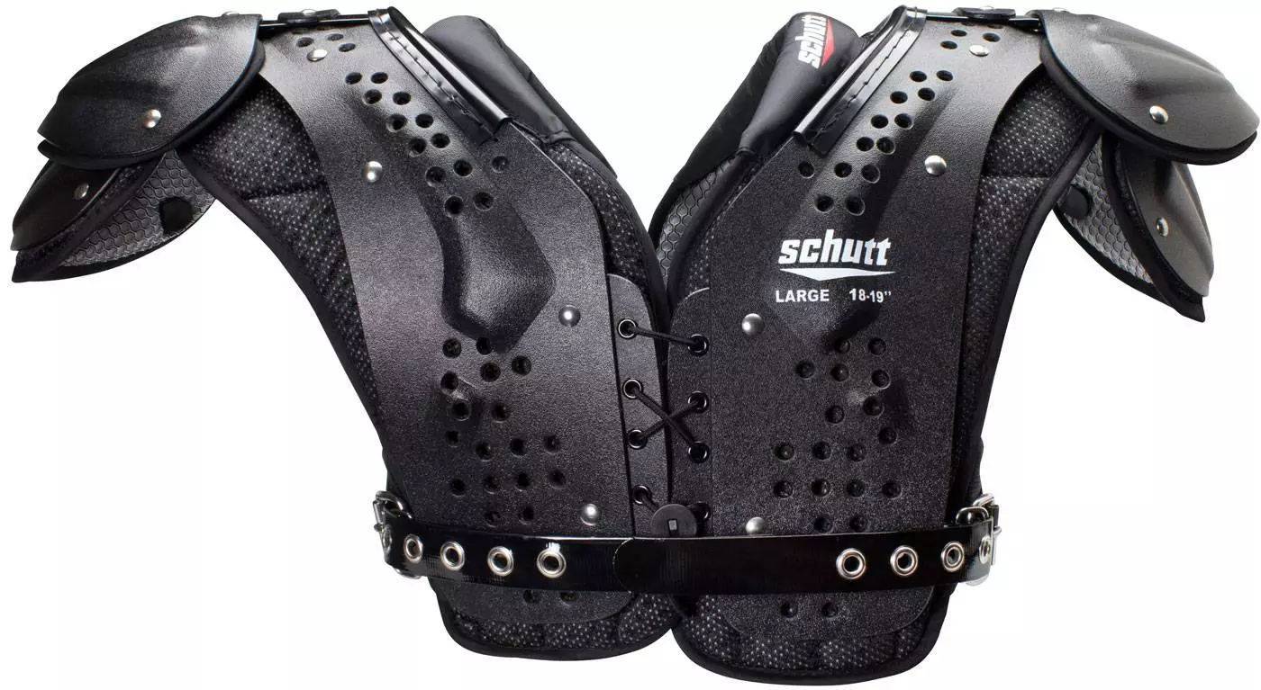 Schutt Varsity Flex 4.0 Adult Football Shoulder Pads - All Purpose Black/Gray 2 Schutt Varsity Flex 4.0 Adult Football Shoulder Pads - All Purpose Black/Gray - Image 2