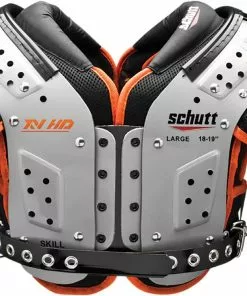 Schutt XV HD Adult Football Shoulder Pads - Skill Positions Black/White