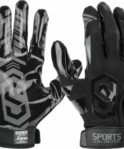 Sports Unlimited Clutch Adult Receiver Football Gloves White/Gold